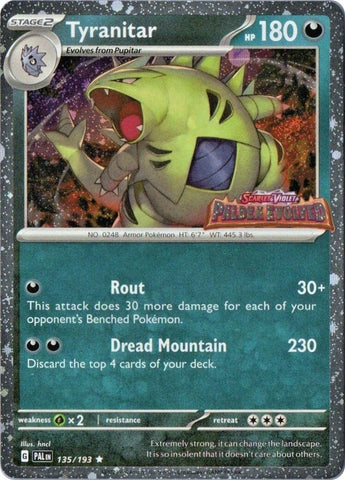 Image for Tyranitar (Paldea Evolved Stamp) (135/193) - Pokemon