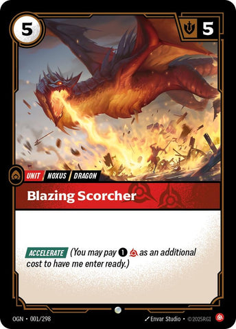 Image for Blazing Scorcher (001/298) (Origins) - Riftbound: League of Legends Trading Card Game