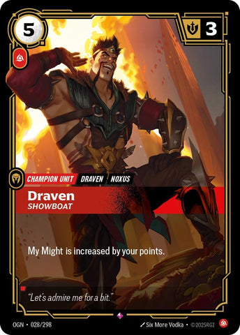 Image for Draven - Showboat (028/298) (Origins) - Riftbound: League of Legends Trading Card Game