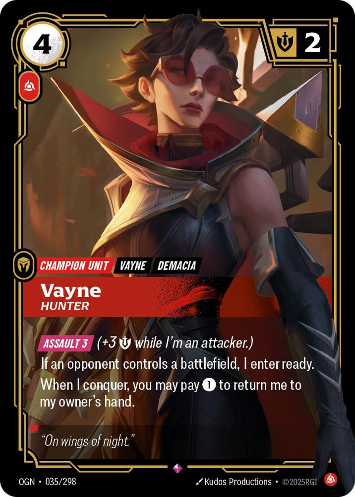 Image for Vayne - Hunter (035/298) (Origins) - Riftbound: League of Legends Trading Card Game