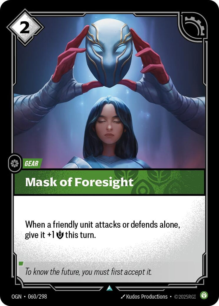 Image for Mask of Foresight (060/298) (Origins) - Riftbound: League of Legends Trading Card Game
