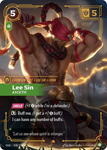 Image for Lee Sin - Ascetic (078/298) (Origins) - Riftbound: League of Legends Trading Card Game