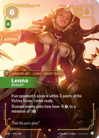 Image for Leona - Zealot (079/298) (Origins) - Riftbound: League of Legends Trading Card Game
