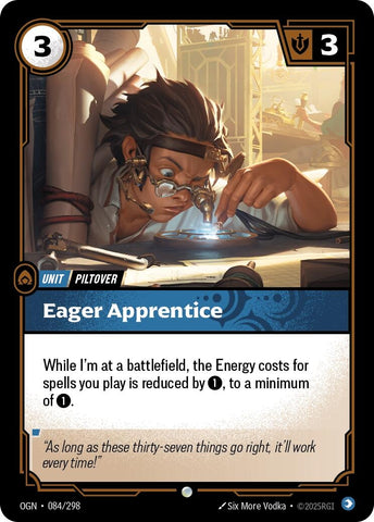 Image for Eager Apprentice (084/298) (Origins) - Riftbound: League of Legends Trading Card Game