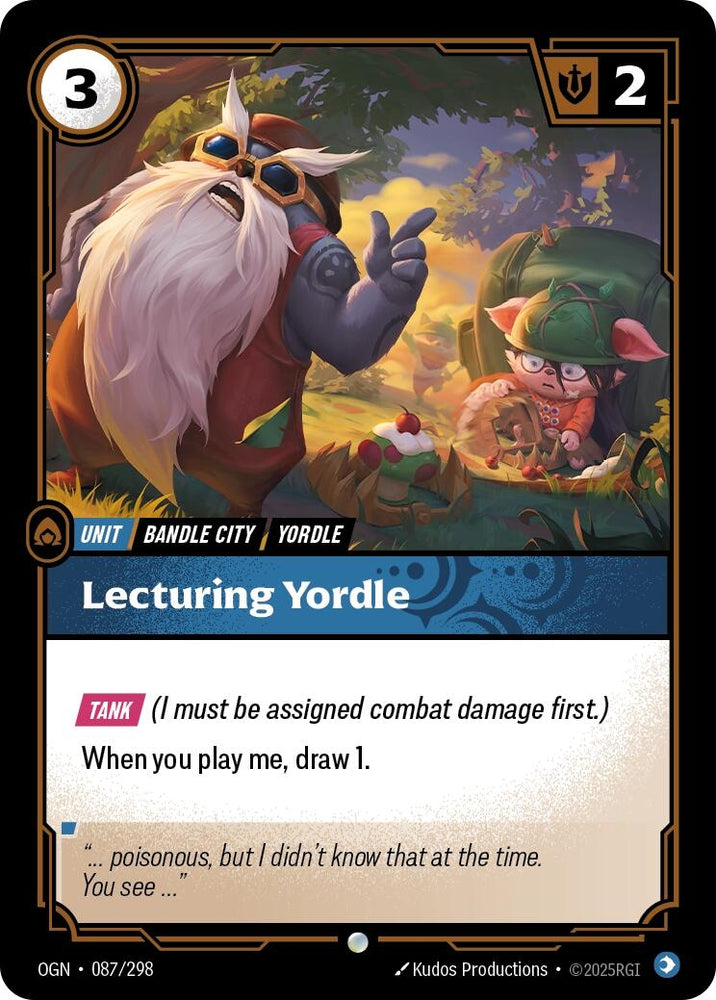 Image for Lecturing Yordle (087/298) (Origins) - Riftbound: League of Legends Trading Card Game