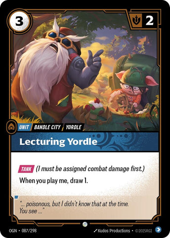 Image for Lecturing Yordle (087/298) (Origins) - Riftbound: League of Legends Trading Card Game