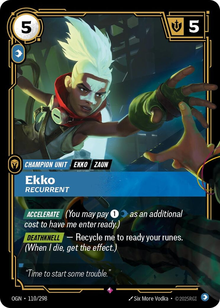 Image for Ekko - Recurrent (110/298) (Origins) - Riftbound: League of Legends Trading Card Game