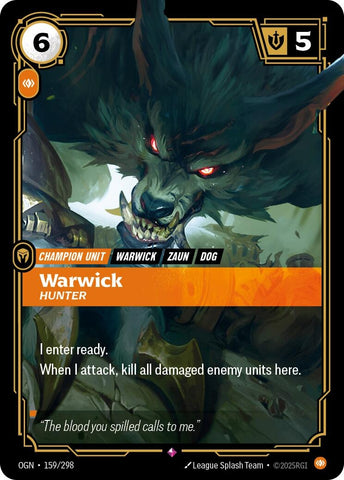 Image for Warwick - Hunter (159/298) (Origins) - Riftbound: League of Legends Trading Card Game