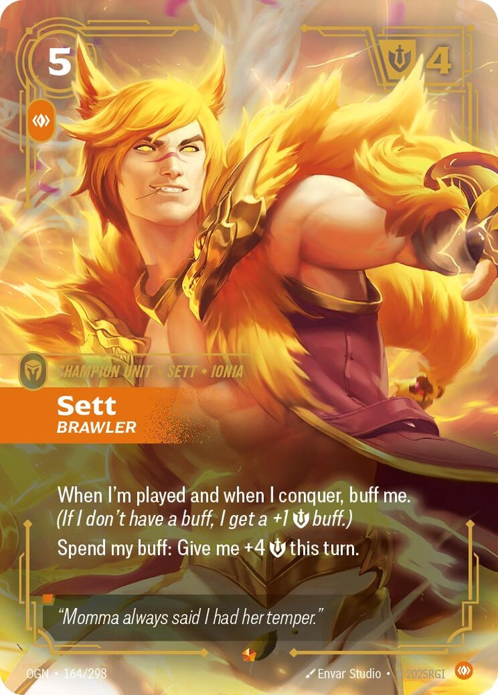 Image for Sett - Brawler (164/298) (Origins) - Riftbound: League of Legends Trading Card Game