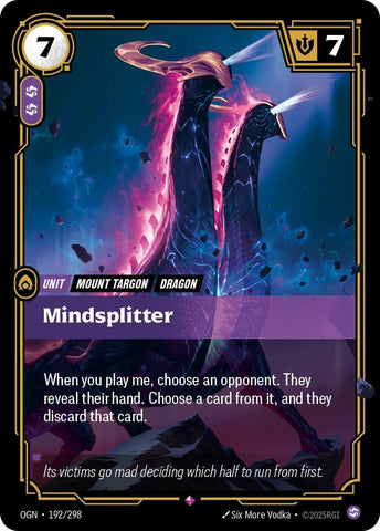 Image for Mindsplitter (192/298) (Origins) - Riftbound: League of Legends Trading Card Game
