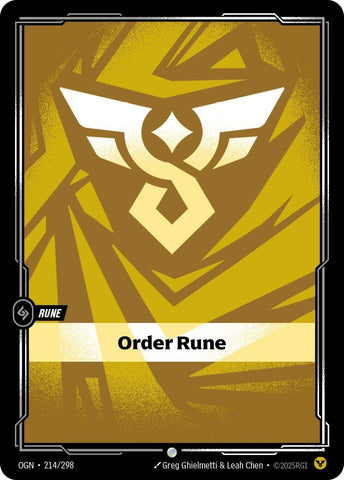Image for Order Rune (214/298) (Origins) - Riftbound: League of Legends Trading Card Game