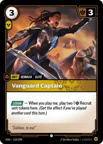 Image for Vanguard Captain (218/298) (Origins) - Riftbound: League of Legends Trading Card Game