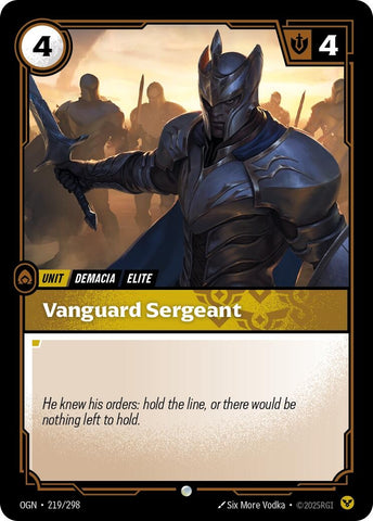 Image for Vanguard Sergeant (219/298) (Origins) - Riftbound: League of Legends Trading Card Game