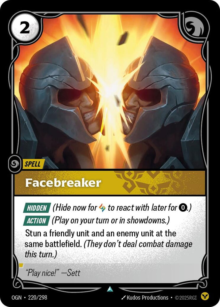 Image for Facebreaker (220/298) (Origins) - Riftbound: League of Legends Trading Card Game