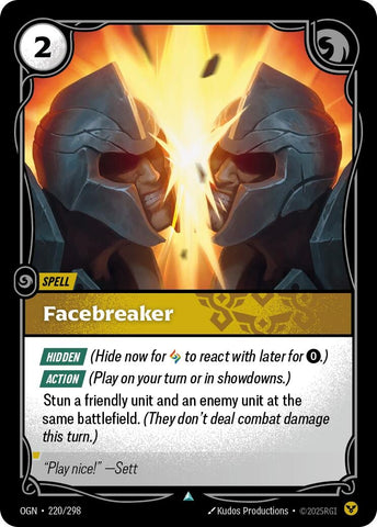 Image for Facebreaker (220/298) (Origins) - Riftbound: League of Legends Trading Card Game