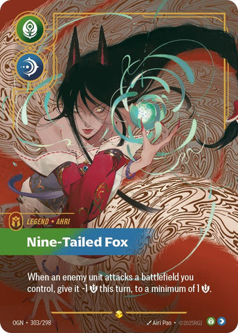 Image for Ahri - Nine-Tailed Fox (Showcase) (303/298) (Origins) - Riftbound: League of Legends Trading Card Game