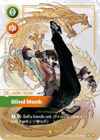 Image for Lee Sin - Blind Monk (Showcase) (304/298) (Origins) - Riftbound: League of Legends Trading Card Game