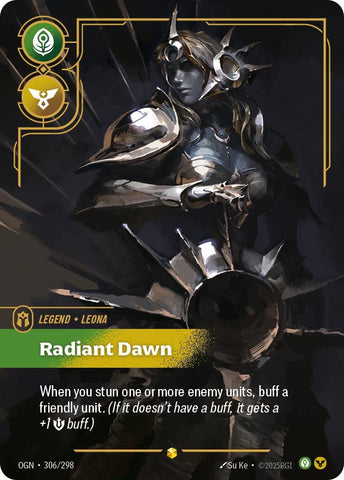 Image for Leona - Radiant Dawn (Showcase) (306/298) (Origins) - Riftbound: League of Legends Trading Card Game