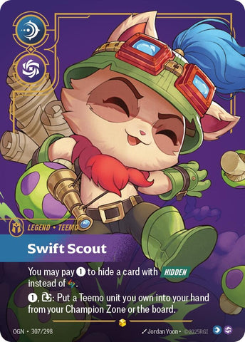 Image for Teemo - Swift Scout (Showcase) (307/298) (Origins) - Riftbound: League of Legends Trading Card Game