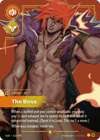 Image for Sett - The Boss (Showcase) (310/298) (Origins) - Riftbound: League of Legends Trading Card Game