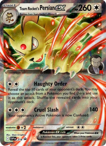 Team Rocket's Persian ex - 218 (218) (SV10: Destined Rivals)