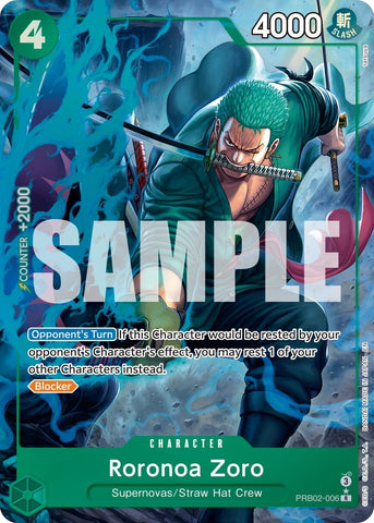 Image for Roronoa Zoro - PRB02-006 (Alternate Art) (PRB02-006) (Premium Booster -The Best- Vol. 2) - One Piece Card Game