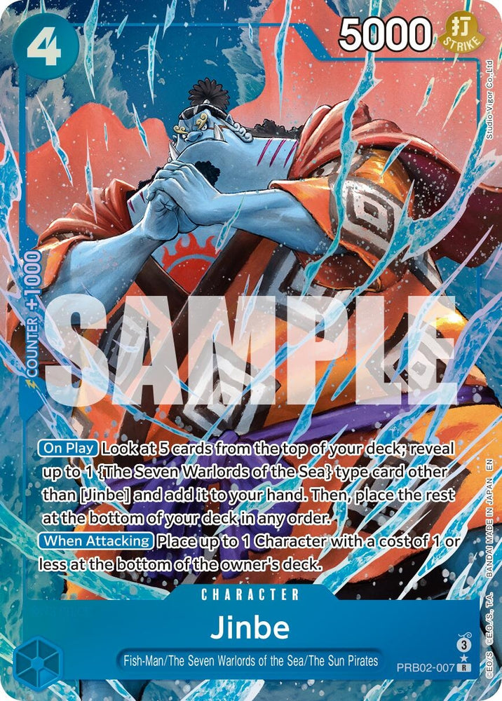 Image for Jinbe - PRB02-007(Alternate Art) (PRB02-007) (Premium Booster -The Best- Vol. 2) - One Piece Card Game