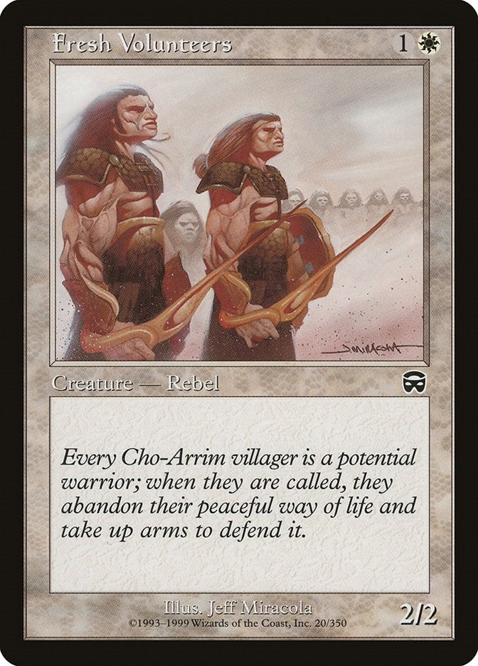 Image for Fresh Volunteers (20) [Mercadian Masques]