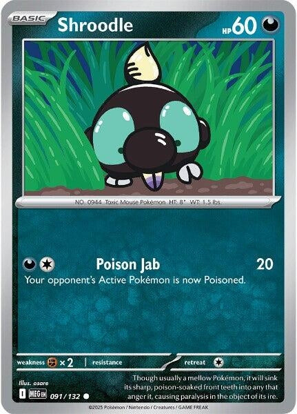Shroodle (091/132) (ME01: Mega Evolution)