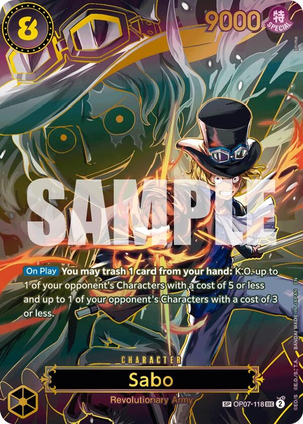 Image for Sabo - OP07-118 (SP) (OP07-118) (Carrying On His Will) - One Piece Card Game
