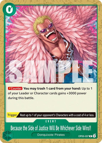 Image for Because the Side of Justice Will Be Whichever Side Wins!! (Tournament Pack 2025 Vol. 4) (OP05-037) - One Piece Card Game