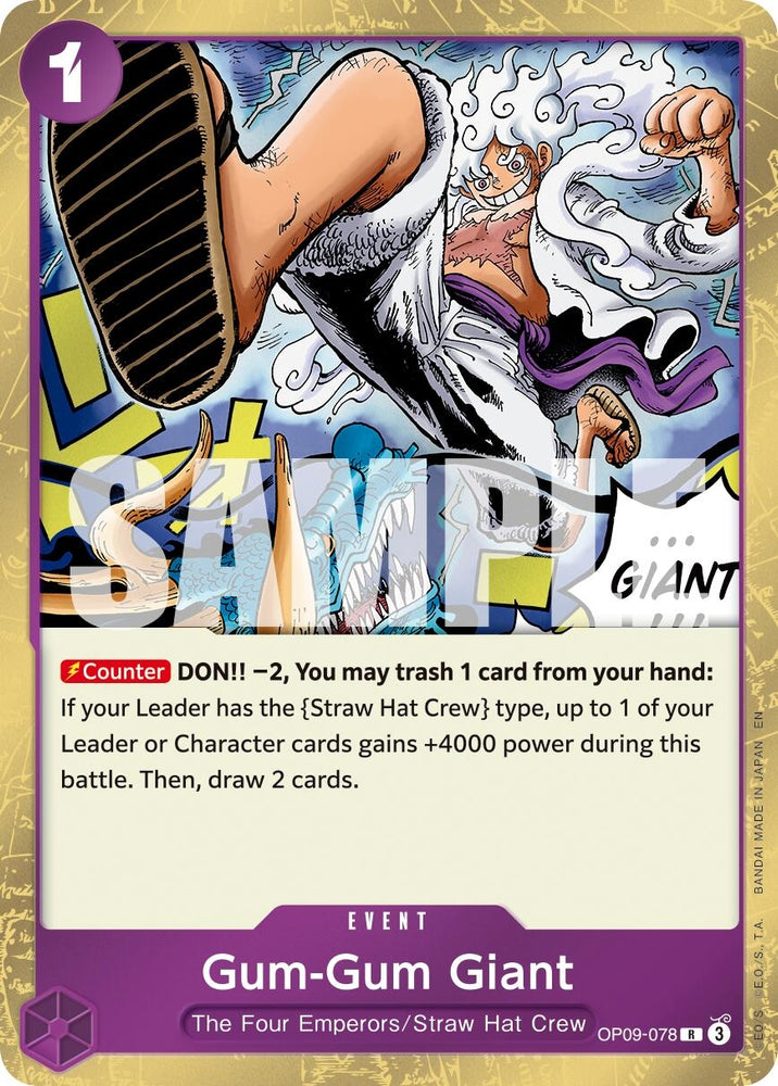 Image for Gum-Gum Giant (Reprint) (OP09-078) - One Piece Card Game