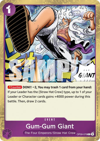 Image for Gum-Gum Giant (Reprint) (OP09-078) - One Piece Card Game