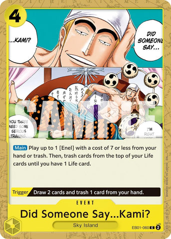 Image for Did Someone Say...Kami? (Reprint) (EB01-060) - One Piece Card Game
