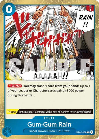 Image for Gum-Gum Rain (Reprint) (OP02-068) - One Piece Card Game