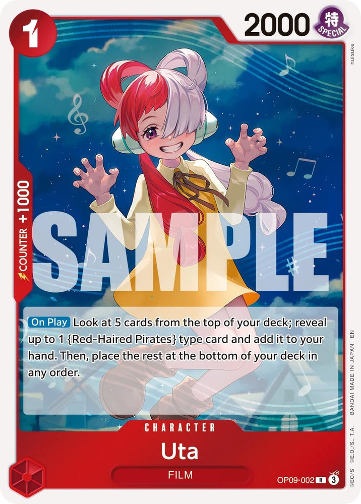Image for Uta (Reprint) (OP09-002) (Premium Booster -The Best- Vol. 2) - One Piece Card Game
