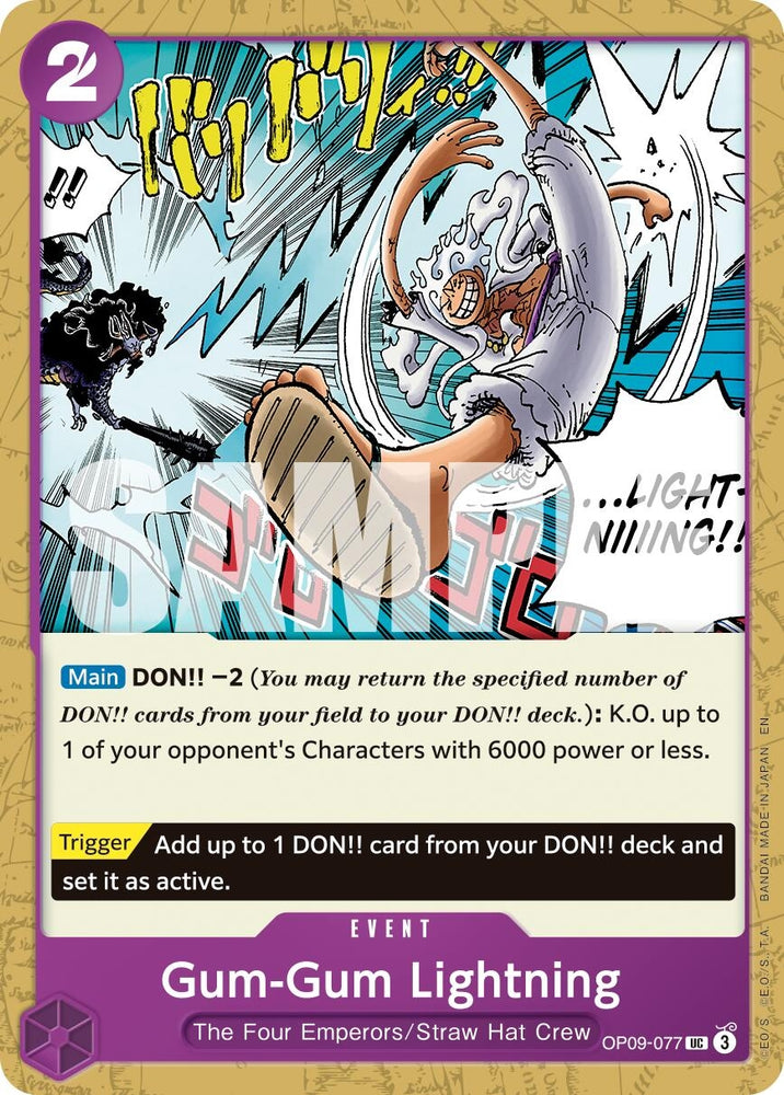 Image for Gum-Gum Lightning (Reprint) (OP09-077) - One Piece Card Game