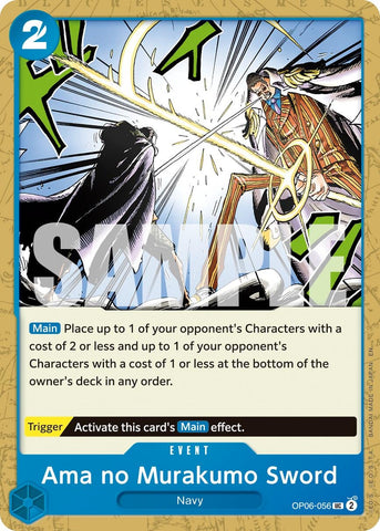 Image for Ama no Murakumo Sword (Reprint) (OP06-056) - One Piece Card Game