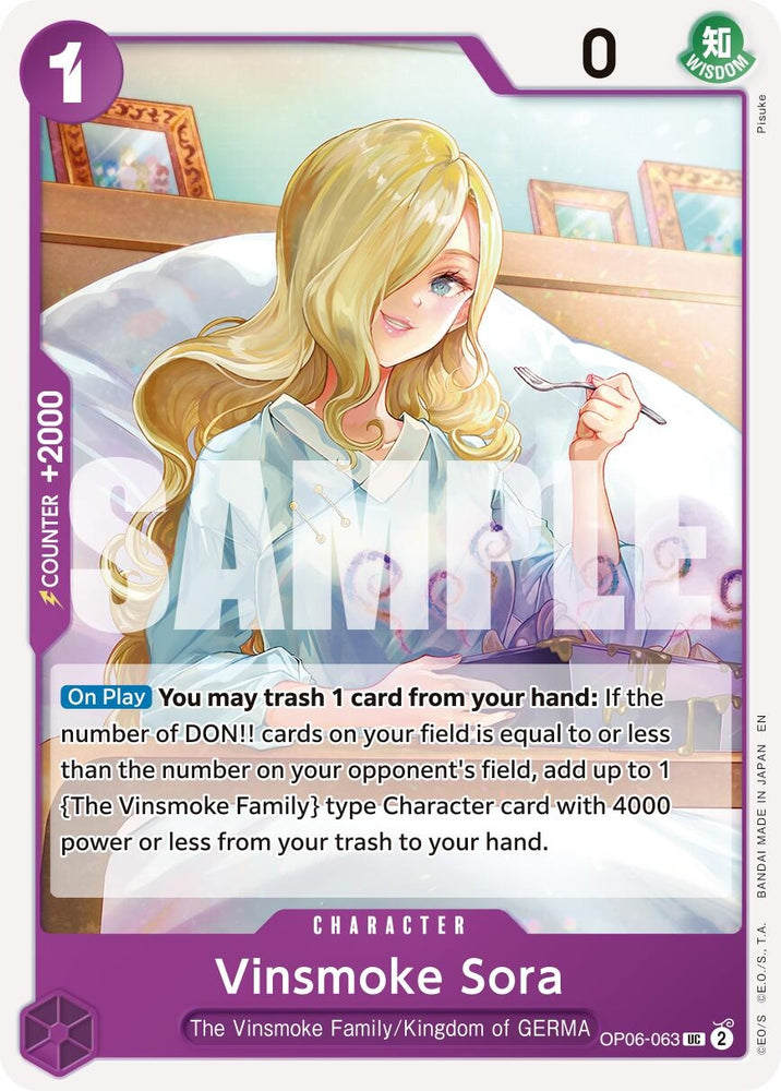 Image for Vinsmoke Sora (Reprint) (OP06-063) - One Piece Card Game