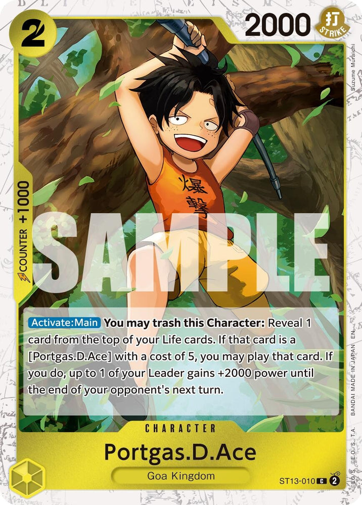 Image for Portgas.D.Ace - ST13-010 (Pirate Foil) (ST13-010) (Premium Booster -The Best- Vol. 2) - One Piece Card Game