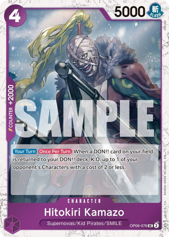 Image for Hitokiri Kamazo (Pirate Foil) (OP06-076) - One Piece Card Game