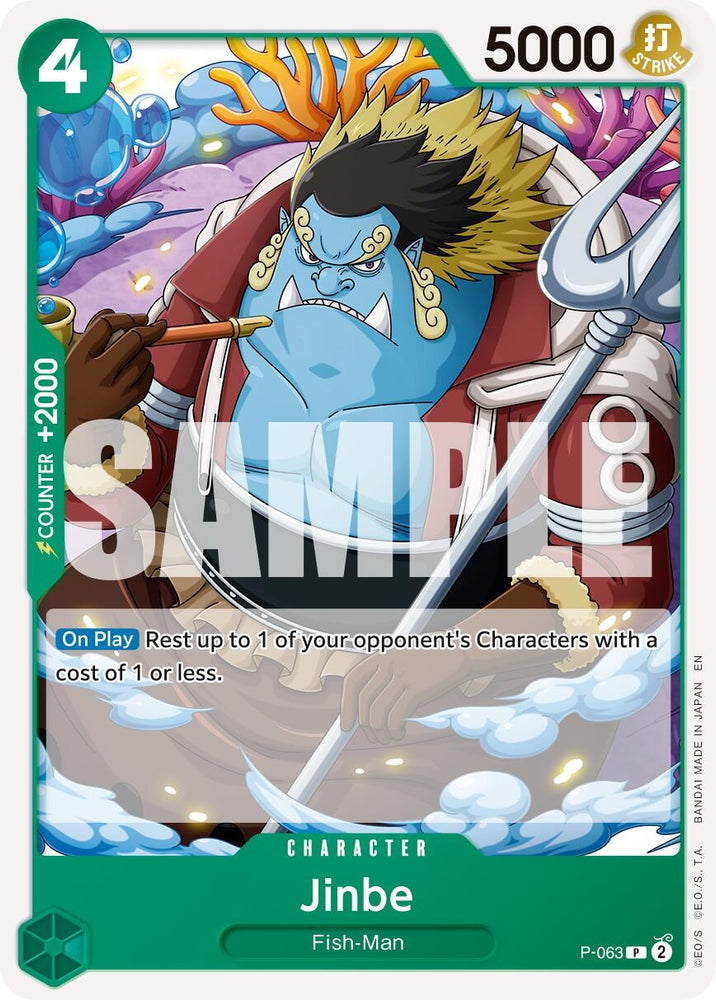 Image for Jinbe - P-063 (Reprint) (P-063) (Premium Booster -The Best- Vol. 2) - One Piece Card Game