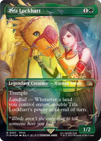 Image for Tifa Lockhart (Borderless) (Chocobo Track Foil) (567) - Magic: The Gathering