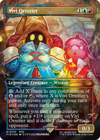 Image for Vivi Ornitier (Borderless) (Chocobo Track Foil) (570) (FINAL FANTASY) - Magic: The Gathering