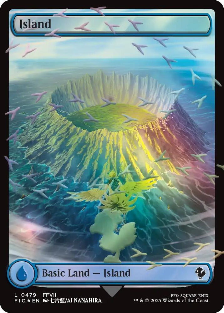 Image for Island (Chocobo Track Foil) (479) (Commander: FINAL FANTASY) - Magic: The Gathering