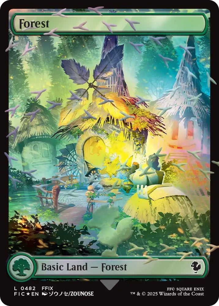 Image for Forest (Chocobo Track Foil) (482) (Commander: FINAL FANTASY) - Magic: The Gathering