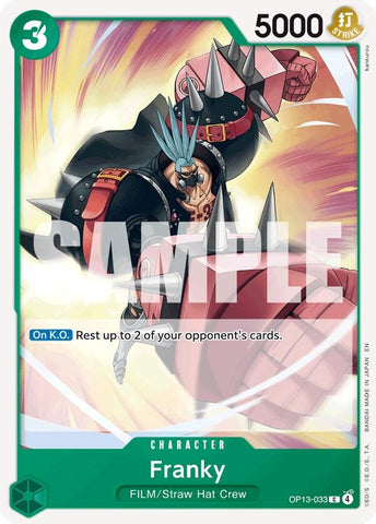 Image for Franky (OP13-033) (Carrying On His Will) - One Piece Card Game
