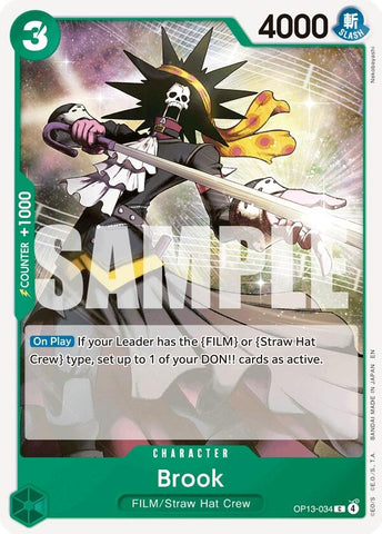 Image for Brook (OP13-034) (Carrying On His Will) - One Piece Card Game