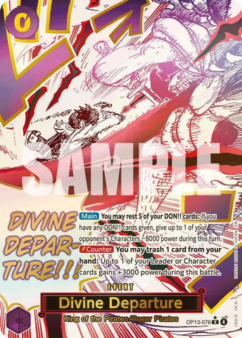 Image for Divine Departure (Alternate Art) (OP13-076) (Carrying On His Will) - One Piece Card Game