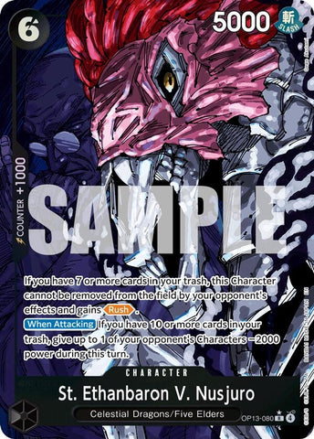 Image for St. Ethanbaron V. Nusjuro (Alternate Art) (OP13-080) (Carrying On His Will) - One Piece Card Game